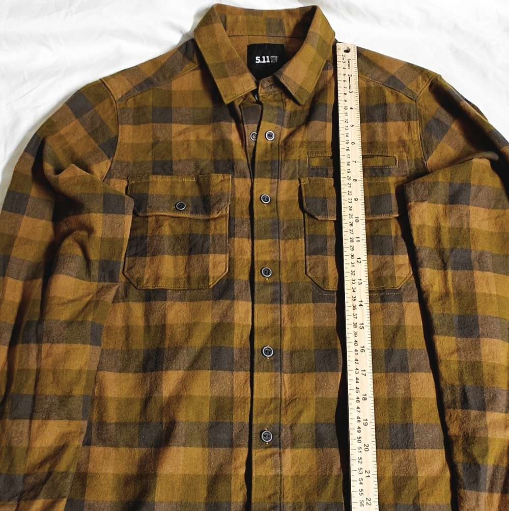 5.11 Tactical Brown and Black Checkered Shirt